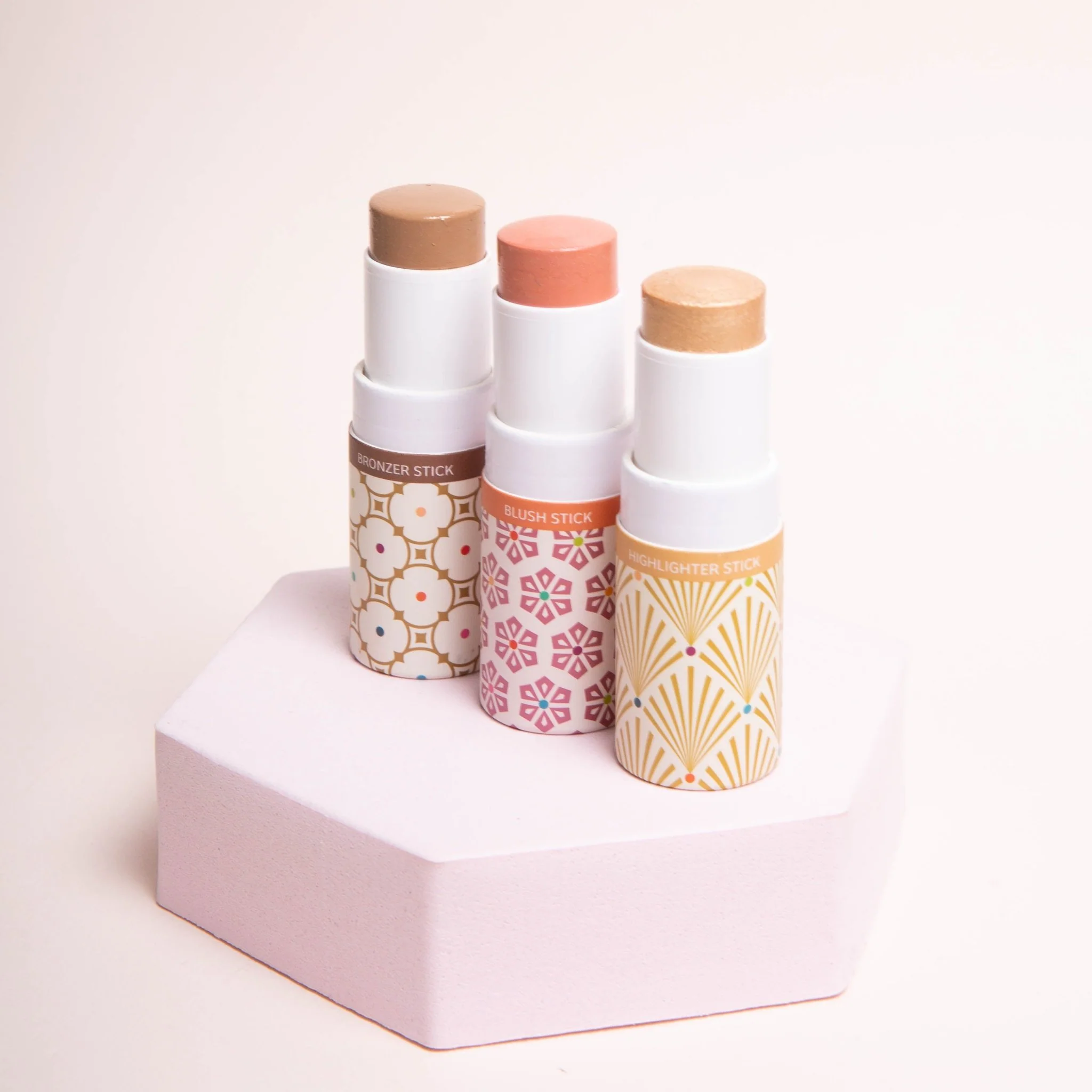 Trio sticks teint : bronzer + blush + highlighter - Image 5